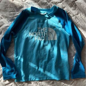 The North Face Toddler Boys 4T long sleeve blue shirt  with UPF 40+